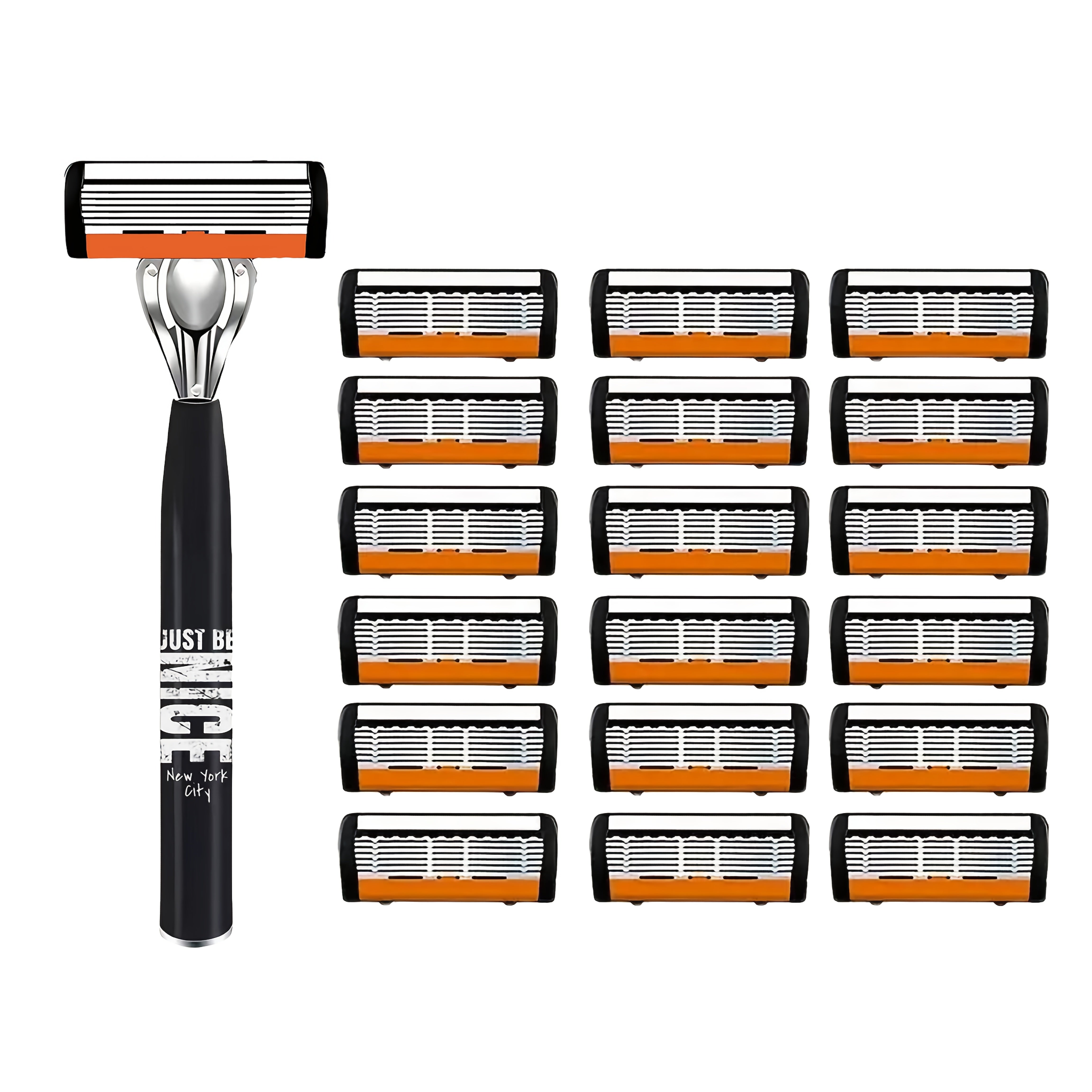 TEMU 2 Handles+36 Blades, Men's Safety Shaver, Suitable For Shaving And Trimming Beards, Anti Slip Handle, Ideal Gift For Men