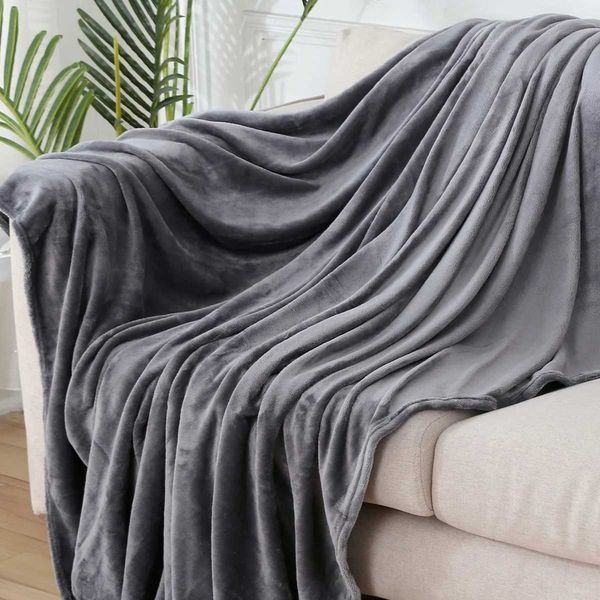 1pc Throw Blanket for CouchSoft Fuzzy Fluffy Blanket for Bed and SofaC241107
