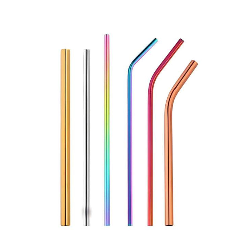 Wholesale Stainless Steel Straw Eco-Friendly Tubes Metal Drinking Straws USA in Stock