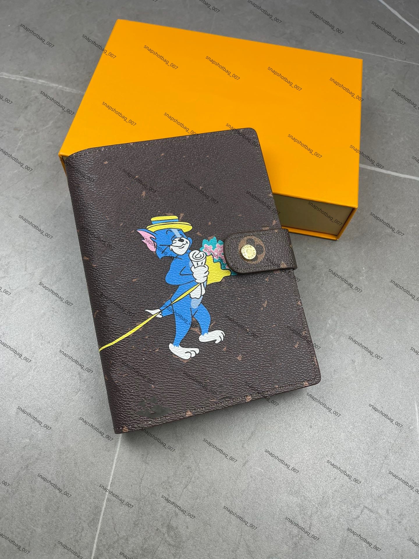 20004 Large DESK AGENDA COVER Holders Memo Planner Men A5 Notebook Diary Luxury Designer Agendas Protective Case Card Passport Holder Wallet Desktop