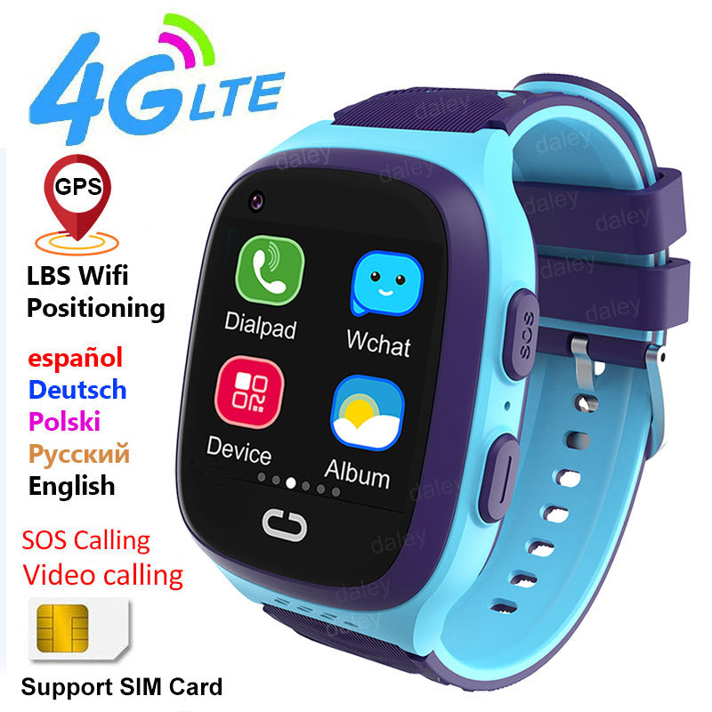 LT31 Kids Smart Watch with SIM Card Smartwatch for Boys Girls Wifi Location 2-Way Phone Call Video Call Camera SOS Alarm Clock GPS Tracker Watch
