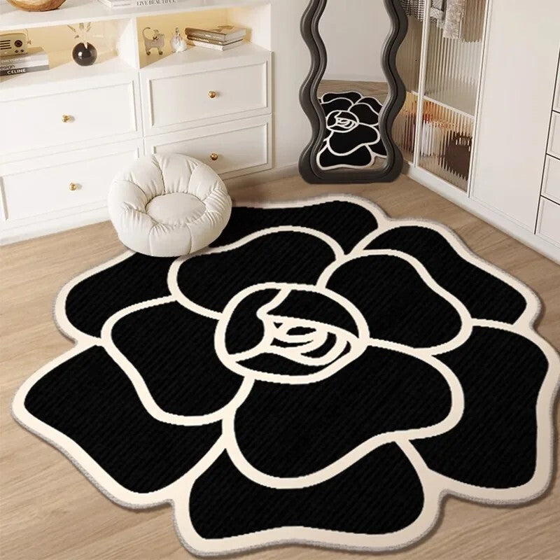 Irregular Living Room Carpet Makeup Table HighEnd Bedroom Dressing Cloakroom Chair Stool Bedside Round Floor Mat ddmytues