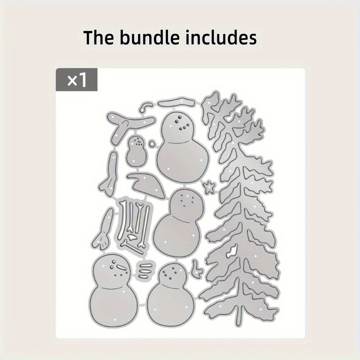 TEMU Christmas Snowman Metal Cutting Dies Stencil ，diy Scrapbooking Album Paper Card Template Mold Embossing Craft Decoration，for Diy Christmas