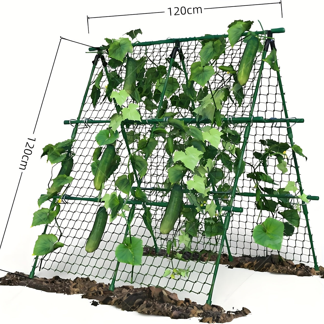 TEMU 51 X 50 Inch Cucumber Trellis For Raised Bed A-shape Garden Trellis For Climbing Plants, Garden Decoration, Outdoors Metal Garden Arch Trellis,