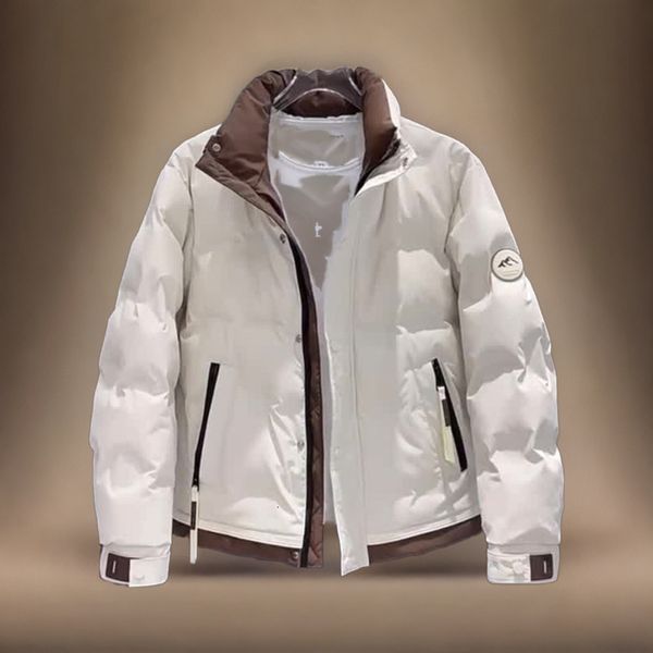 Mens Down Parkas Minimalist Mens Winter New Stand Collar White Duck Jacket Waterproof And Windproof And Thickening Warm Coat Trendy Clothing
