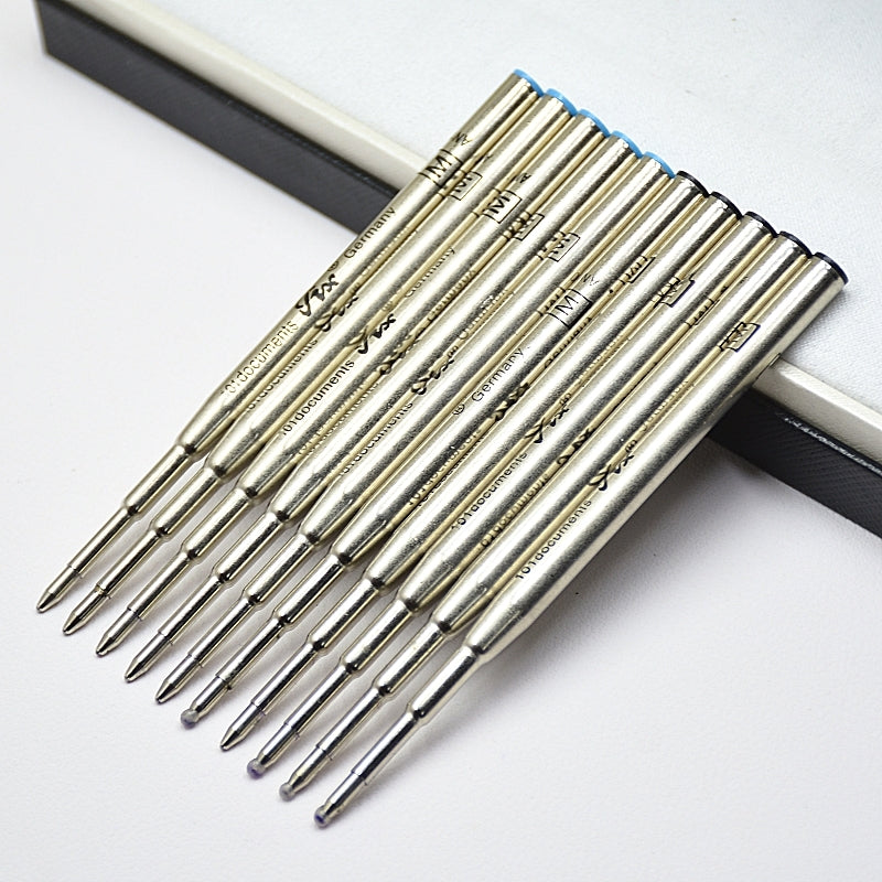 10pcs High Quality Monte Ballpoint Pen Refill Black & Blue Ball Pens Refills AN1033260 School Office Writing Smooth Ink Accessories