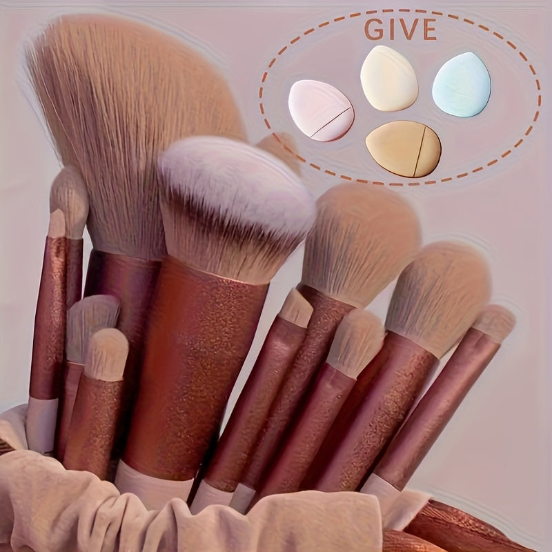 TEMU 13pcs Of Makeup Brush Set, Makeup Set, Foundation Make-up Brush, Eye Shadow Brush, Makeup Brush Set (, Gifts For 13th Festival, Christmas, ,