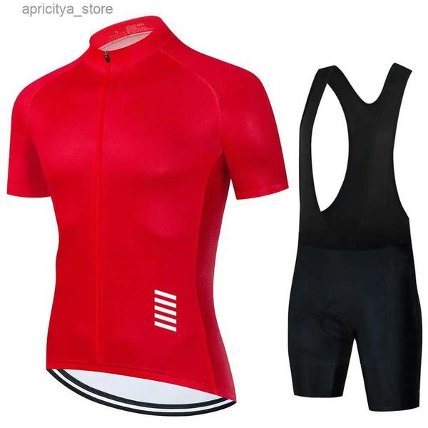 Cycling Jersey Sets New 2023 Men Summer Jersey Set Short Seve Ropa Ciclismo Hombre Cycling Clothing Triathlon Bib Shorts Suit Bike Uniform M
