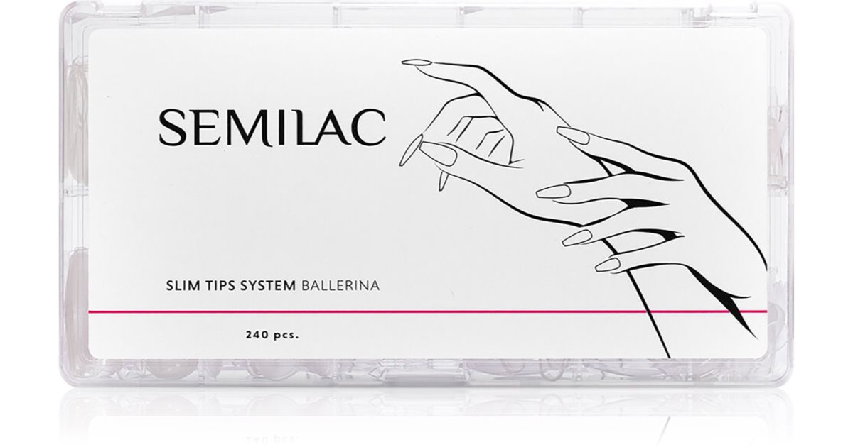 Semilac Accessories Slim Tips Nagelsticker mit Langzeiteffekt 240 Stück