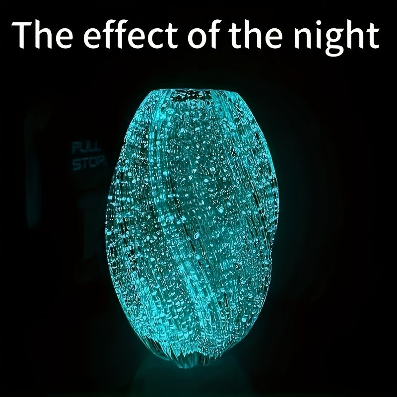 TEMU 1pc Modern Glass Vase, Luminous Glass Vase, Suitable For And Dried Flowers, Suitable For Living Room, Dining Table, Bedroom, Balcony, Suitable