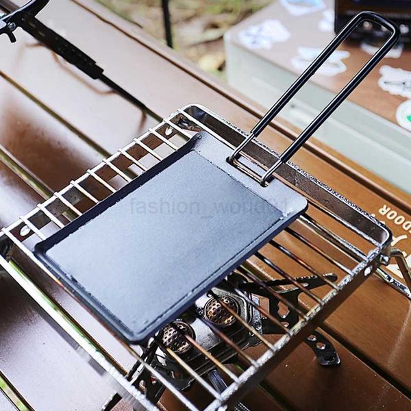 Camping Friting Pan Pan Plang Planto de assadeira portátil Baking placa de churrasqueira Piquennic Camping Kitchenware Ferramentas de churra