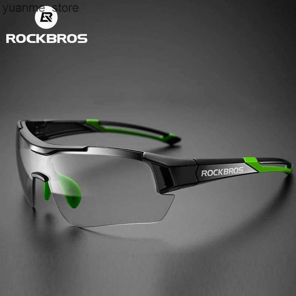 Outdoor Eyewear ROCKBROS Photochromic Cycling Sunglasses Bike Glasses Eyewear UV400 Road Bicycle Goggles Women Men Outdoor Sports Fishing J2