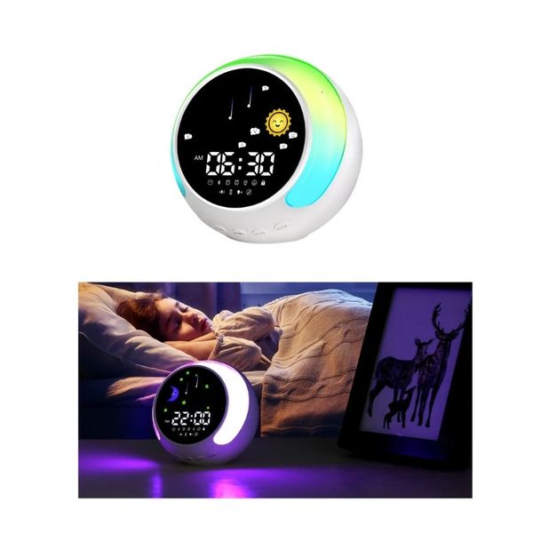 Computer Speakers K5 AI Bluetooth-compatible Speaker Tabletop Alarm Clock with Colorfu LED Drop 231123