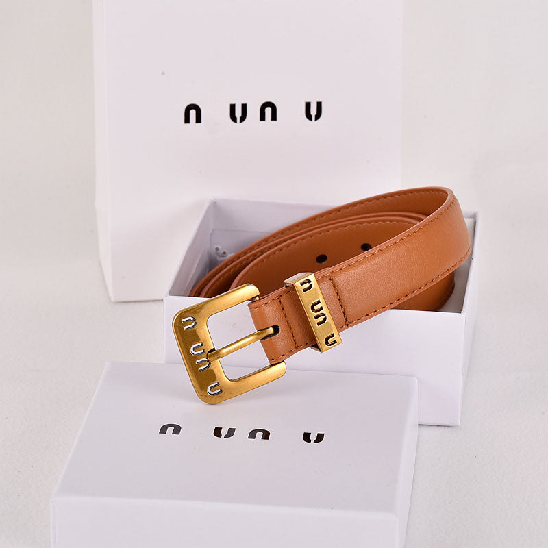 Fashion Belt Women Designer Belt Men Women Designer Genuine Leather Belt Classic Solid Color Alphabet Belt Metal Pin Buckle Belt Luxury Belt
