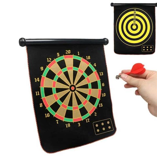 12-15-17 Inches Magnetic Dart Suit Double Sided Flocking Dartboards Plate Of Safety Leisure Board Game Indoor Toys For Children Y240807