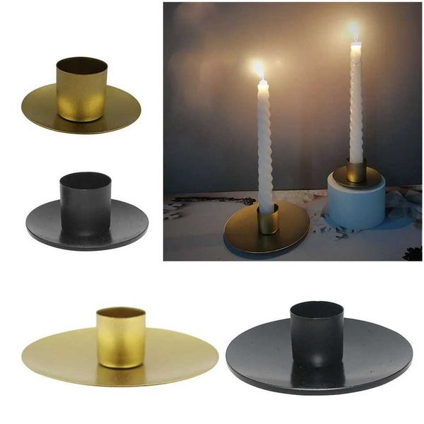 Candle Holders 1pc Golden Candle Holder Metal Desktop Candlestick Wedding Party Festival Iron Candelabra Art DIY Gifts Home Room Decor 7cm 1