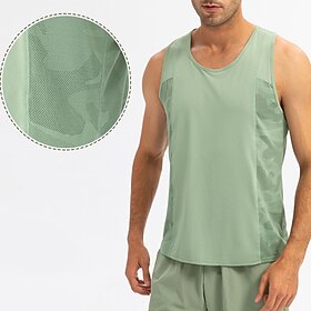 Men's Tank Top Vest Top Undershirt Muscle Shirt Moisture Wicking Shirts Plain U Neck Sports  Outdoor Athleisure Sleeveless Clothing Apparel Fashion Streetwear