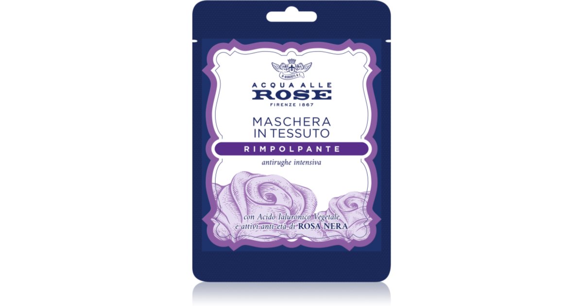 Acqua Alle Rose Masque visage en tissu nourrissant repulpant 1 pc