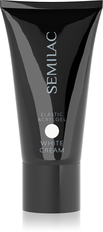 Semilac Acrylgel Elastic Hvit akrylgel for negler hvit farge 30 g