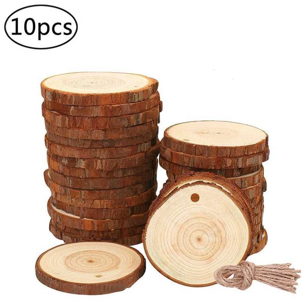 10 pieces of Christmas wooden Sls DIY craft decoration wooden plates birthday parties childrens table cards wedding Christmas decoration gif