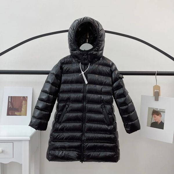 Hooded Kids Coats Baby Designer Coat Winter Jacket Long A-shaped Zipper Thick Warm Outwear Clothing 2024 New Boys Girls Outerwear Jackets do