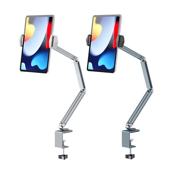 360 Adjustable Mounts Holders Stand for 4&#039;&#039; To 2.9&#039;&#039; Mobile Phones Tablets Lazy Arm Desk Mount Aluminum Alloy Portable R