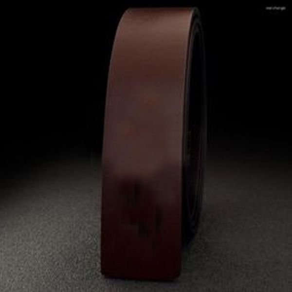 high-grade Men&#039;s Business Leather Commuter Casual Fashion Black letter Designer Luxury Leather Pants Belt Accessories Birthday Gift for