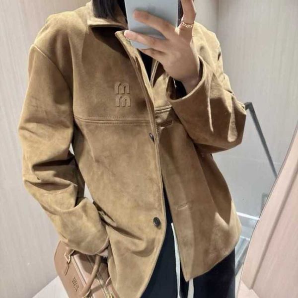 Women&#039;s Jackets designer European women&#039;s clothing suede loose collar jacket autumn and winter versatile cardigan trend YWS8