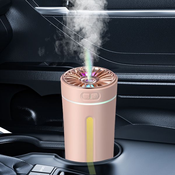 Humidifiers Wireless Car Humidifier Portable 280ML Car Fragrance Humidifier Light Phantom Cup Air Diffuser CL250104