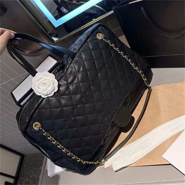 Women travel bag airport bag men duffel bags diamond Lattice handbag leather large oversized quilted sport tote Luggage fashion handbag Desi