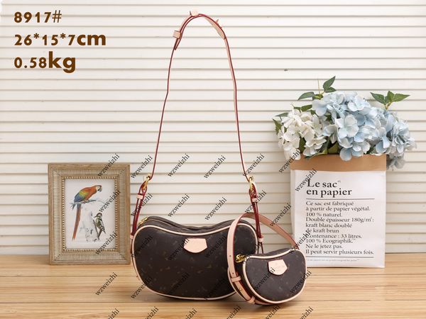 Designer bags Womens Luxurys embossed Leather Croissant MM Bag Shoulder Bags Crossbody bags Handbags Messenger bag Shopping Bags Tote bag Pu