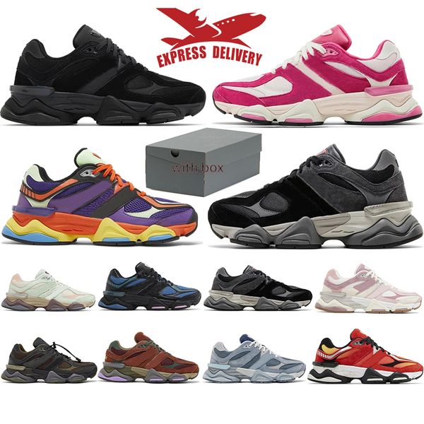 With Box New Fuchsia Pink Running shoes Designer for mens woman sneakers Black Castlerock Grey Sea Salt White Triple Black Suede Rose Pink B