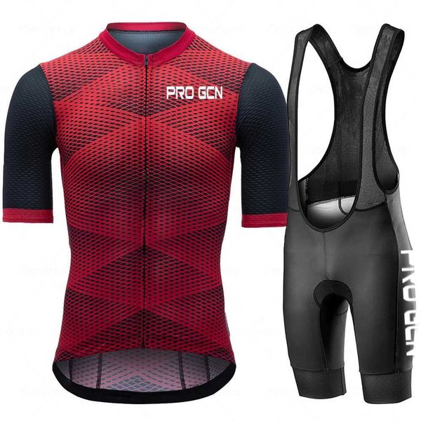 Jersey de ciclismo Sets Pro GCN 2023 Jersey de ciclismo Summer Set Man manga curta Mountain Mountain Cycling Wear Triatlo Bicycle Clothing M