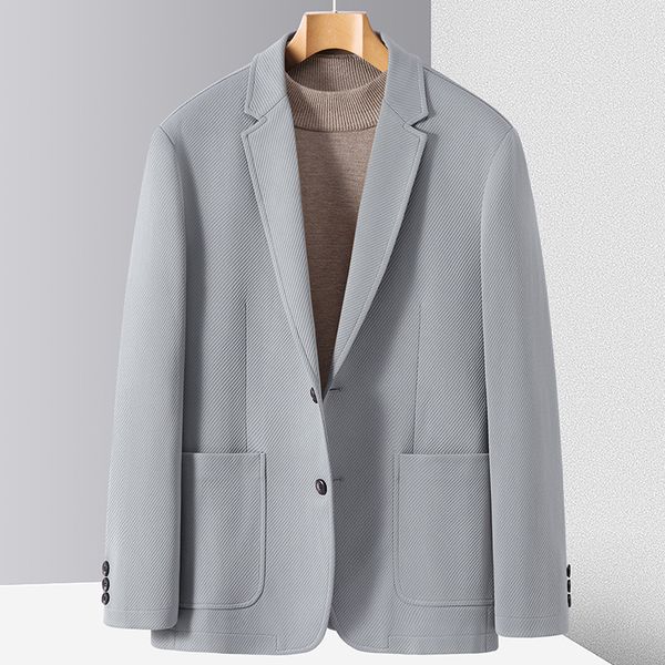 K698 Autumn Men&#039;s Single-Breasted Suit Jacket - Thickened Business Attire