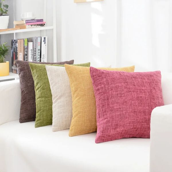 Solid Sofa Waist Cushion Cover Pillow 30x5040x4045x4540x6050x5055x5560x60cm er Decorative Throw Pillowcase for Home 240731