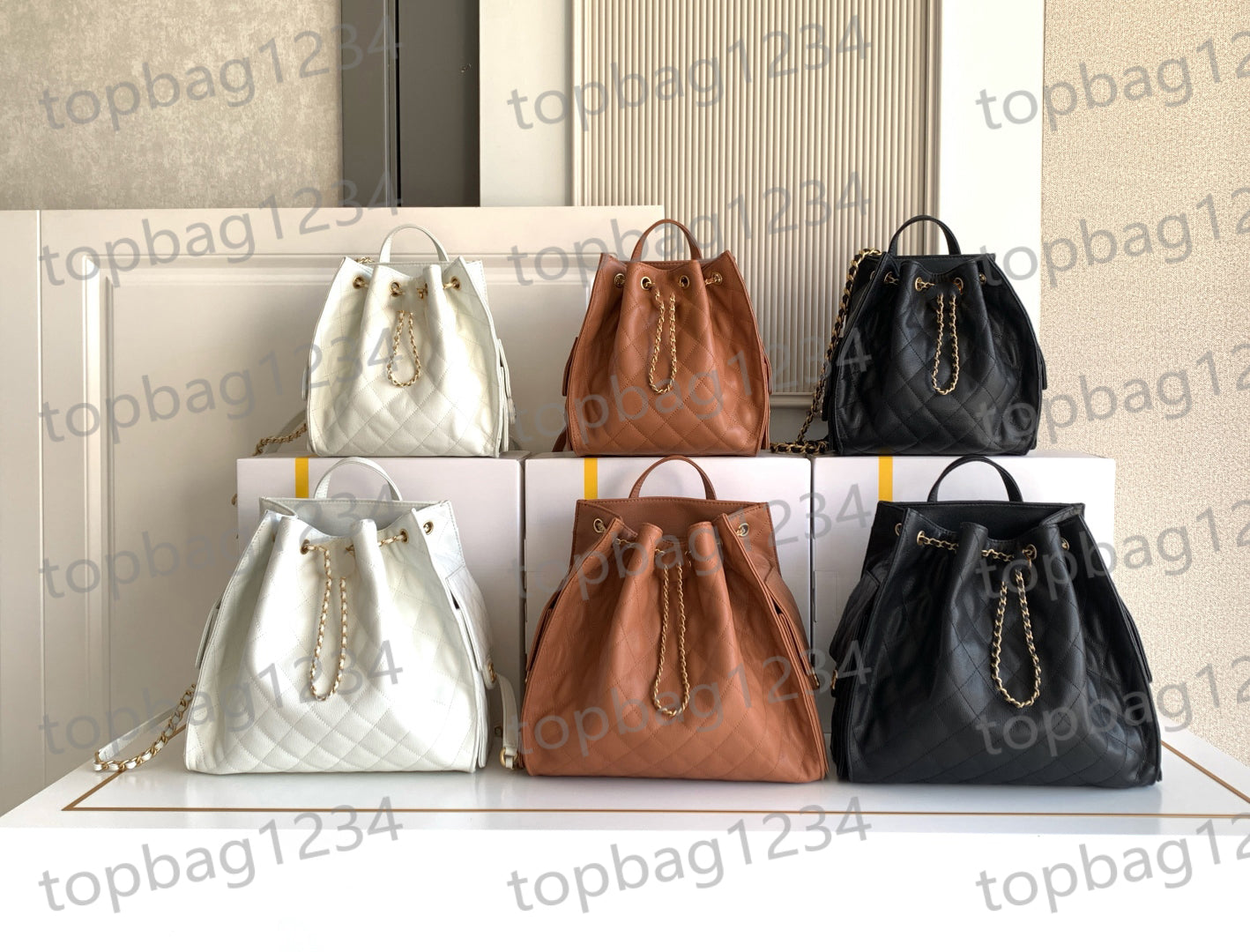 10A Mirrored Quality Premium Caviar leather Material Backpack for Everyday Use With box dust bag