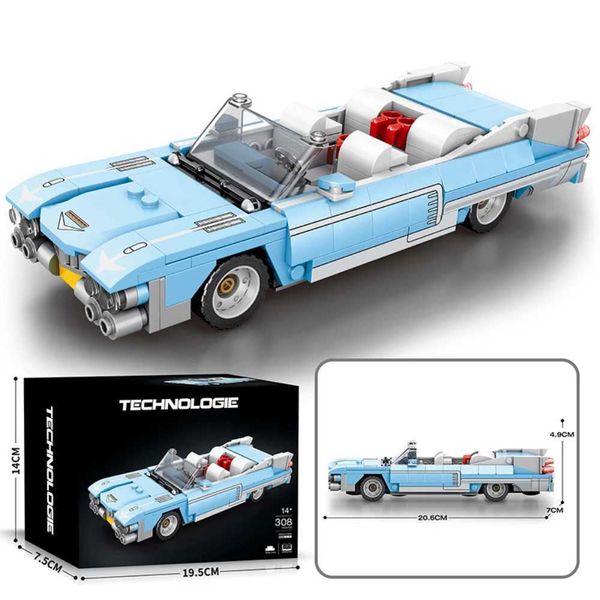 308 PCs Racing Car Sports Car Blocos de construção MOC Definir Toys criativos de tijolos de carros de veículo para crianças menino 8+ Z25010