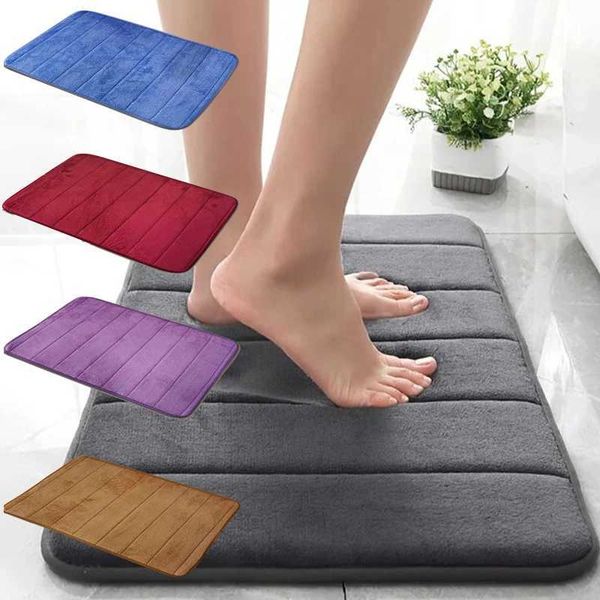 1PC Home Soft Bath Mat Super Absorbent Bathroom Carpets Rugs Soft Memory Foam Floor Bedroom Toilet Floor Shower Rug Home DecorC250102