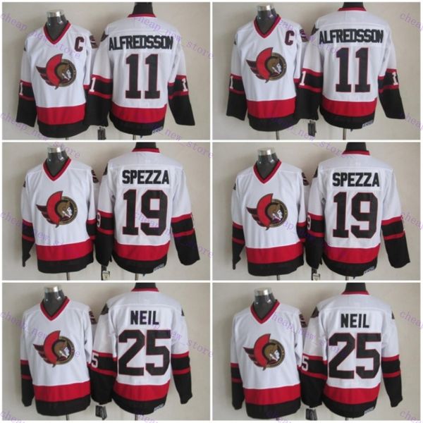 Cheap Retro Hockey Jersey 11 Alfredsson 19 Spezza 25 Neil Movie Stitched