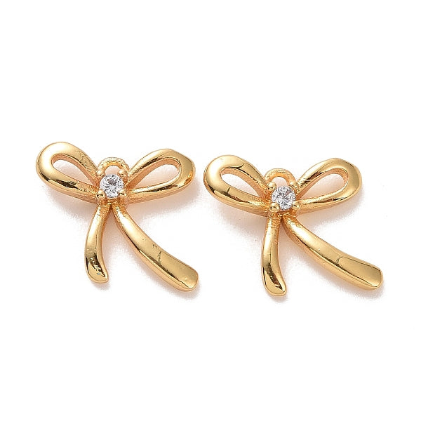 Placage ionique (ip) laiton micro pave clair breloques en zircone cubique