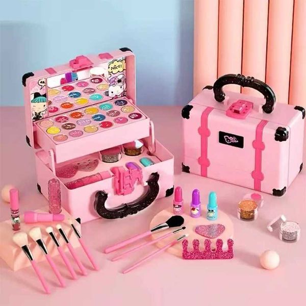 Childrens makeup game box Princess makeup girl toy set lipstick eye shadow safe non-toxic childrens toy set W241119