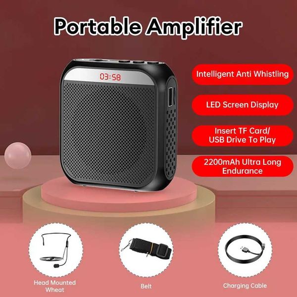 Loudspeaker box S19 Mini Portable Vo Amplifier Teaching-Tour Guide-Protion Sound Speaker Rechargeable Player With Microphone For Teas Z24110