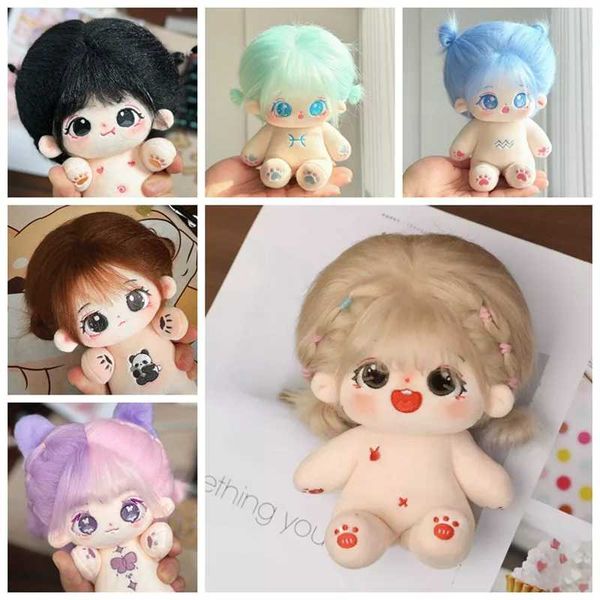 20cm Kawaii Plush Cotton Doll Idol Stuffed Superstar Character Doll Twelve Constellation Dolls Can Change Clothes Gifts CL240905