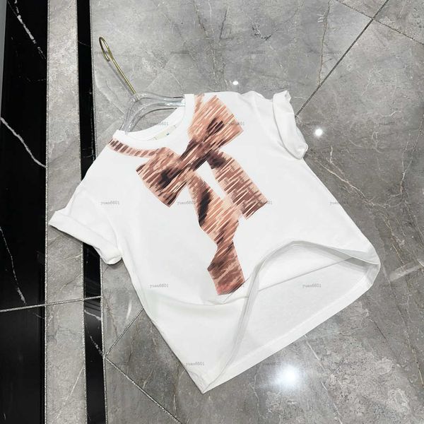 Popular girls tracksuits Summer Short-sleeved suit baby Two piece set kids designer clothes Bows decorate T-shirts and Athletic shorts