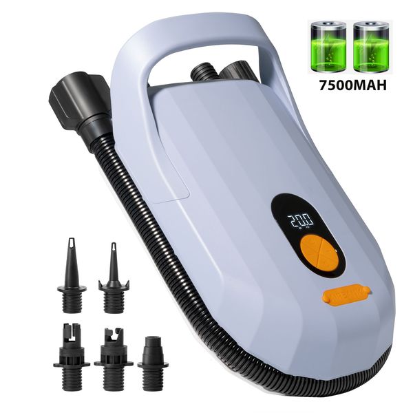 Kayak Accessories CYCPLUS High Pressure 20PSI 7500mAh Battery Electric Inflatable Deflatable Inflator For Surfing Stand Up Paddle SUP Pump 2