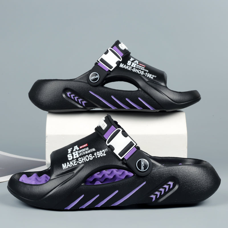 New Men&#039;s Slippers Indoor Outdoor Sandals Beach Massage Comfortable Soft Slides Casual Shoes Home Men&#039;s Sandals Big Size 46 47