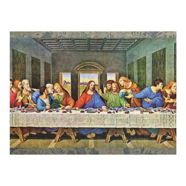 The Last Supper Jigsaw Puzzle Personalized For Kids Animal Adults Custom Wood 240401