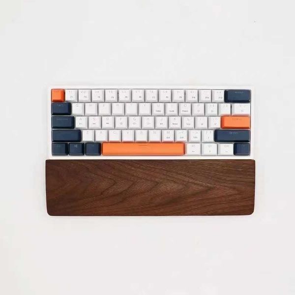 Keyboards New Walnut Wooden Keyboard Wrist Rest Ergonomic Gaming Desk Wrist Pad Support Office Wrist Protector for PC Laptop Notebook y24091