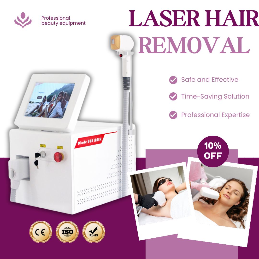 Professional Triple Wavelength Diode Laser Hair Removal Machine 755nm 808nm 1064nm Painless Permanent Epilation Device For All Skin Types
