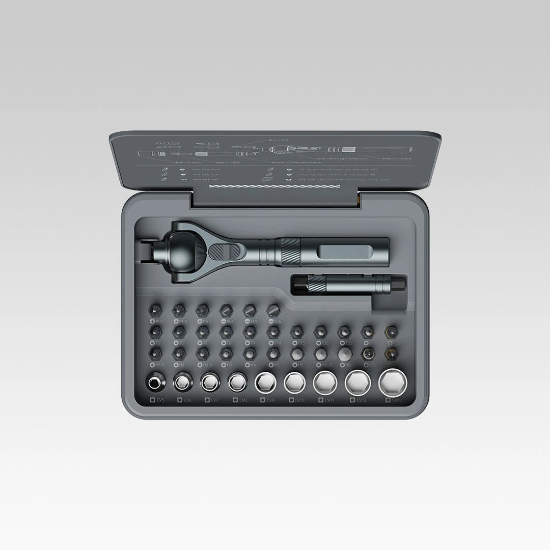 DUKA RS2 Ratchet Screwdriver Set with 40-in-1 Accessories Precision Structure 180° Universal Ratchet Head Multi-Magnetic